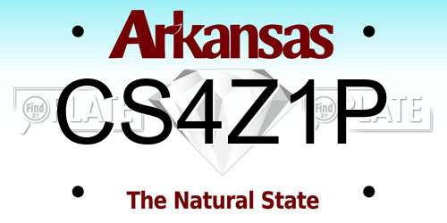 CS4Z1P Arkansas License Plate