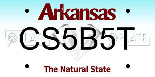 CS5B5T Arkansas License Plate