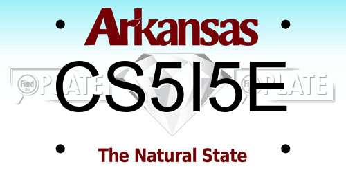 CS5I5E Arkansas License Plate