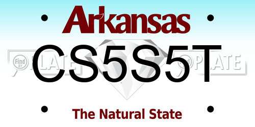 CS5S5T Arkansas License Plate