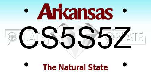CS5S5Z Arkansas License Plate