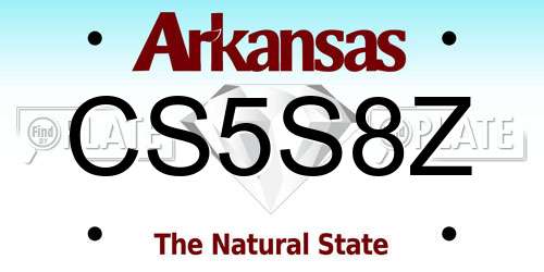 CS5S8Z Arkansas License Plate