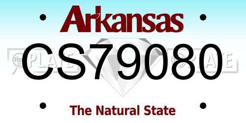 CS79080 Arkansas License Plate