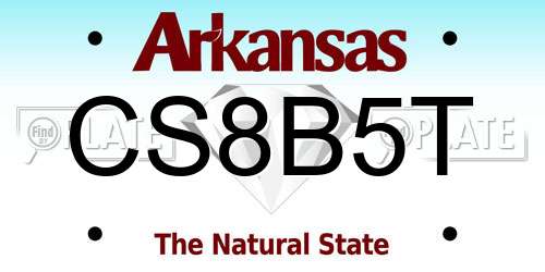 CS8B5T Arkansas License Plate