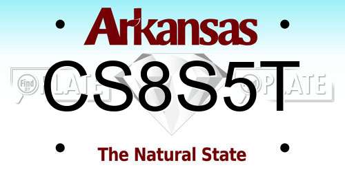 CS8S5T Arkansas License Plate
