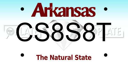 CS8S8T Arkansas License Plate