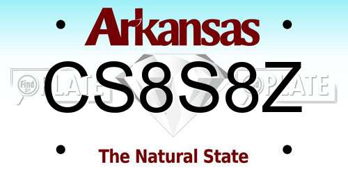 CS8S8Z Arkansas License Plate