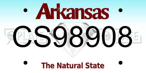 CS98908 Arkansas License Plate