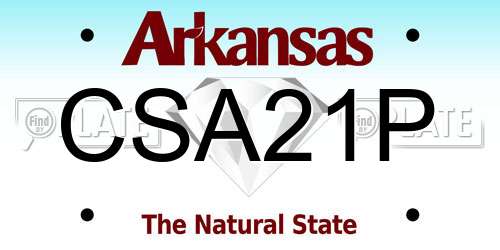 CSA21P Arkansas License Plate