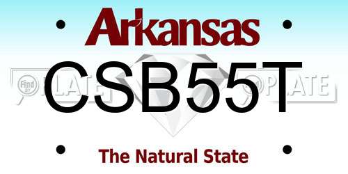 CSB55T Arkansas License Plate