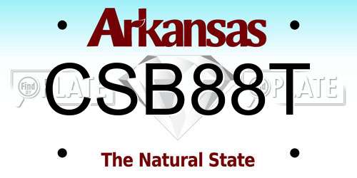 CSB88T Arkansas License Plate