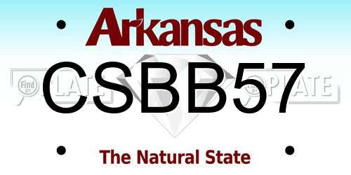 CSBB57 Arkansas License Plate
