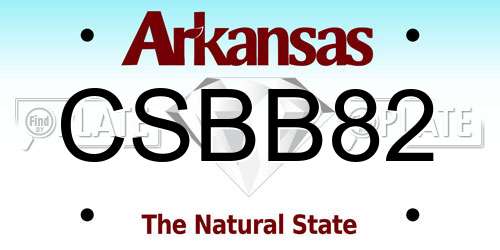 CSBB82 Arkansas License Plate