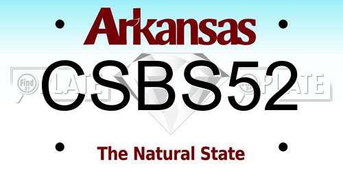 CSBS52 Arkansas License Plate