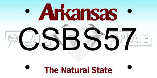 CSBS57 Arkansas License Plate