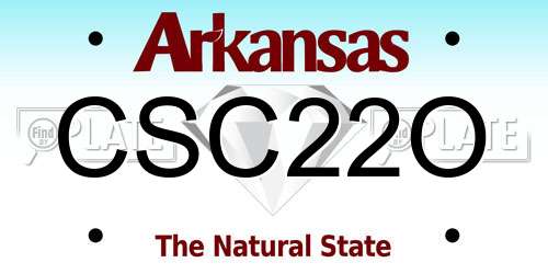 CSC22O Arkansas License Plate