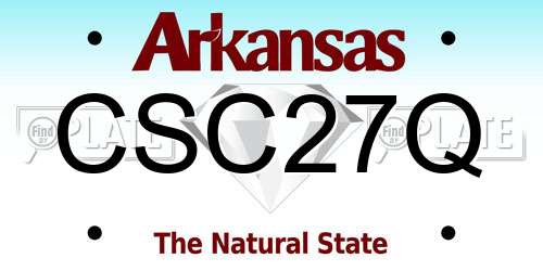 CSC27Q Arkansas License Plate