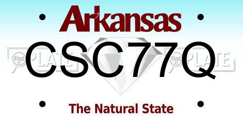 CSC77Q Arkansas License Plate