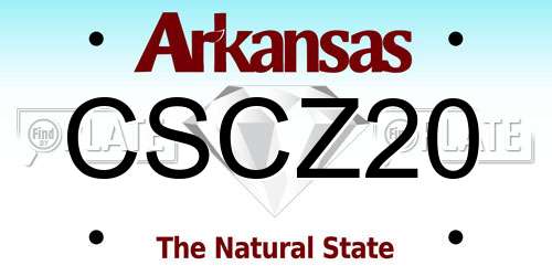 CSCZ20 Arkansas License Plate