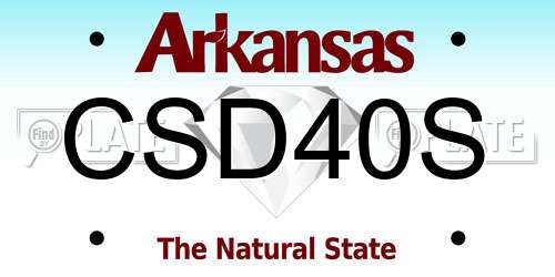 CSD40S Arkansas License Plate