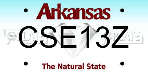 CSE13Z Arkansas License Plate