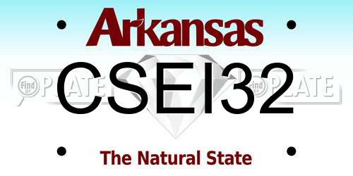 CSEI32 Arkansas License Plate
