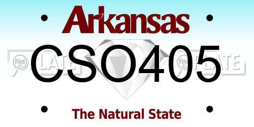 CSO405 Arkansas License Plate