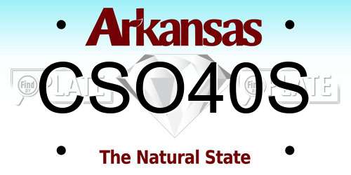 CSO40S Arkansas License Plate