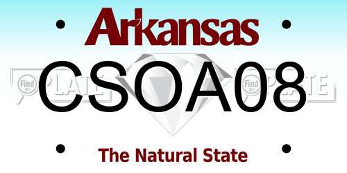 CSOA08 Arkansas License Plate