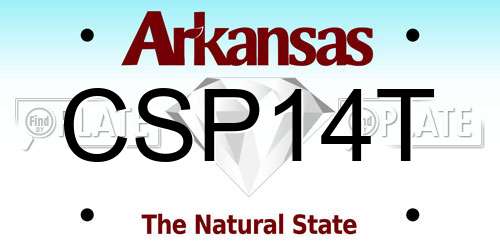 CSP14T Arkansas License Plate