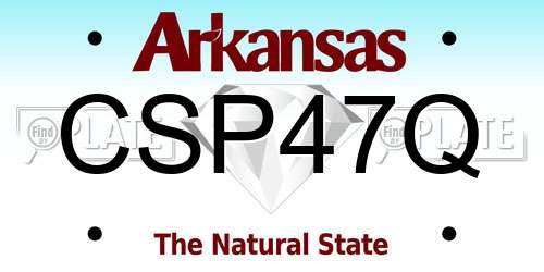 CSP47Q Arkansas License Plate