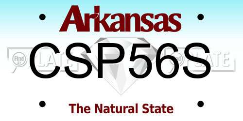 CSP56S Arkansas License Plate