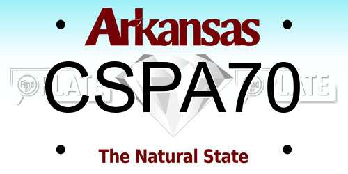 CSPA70 Arkansas License Plate