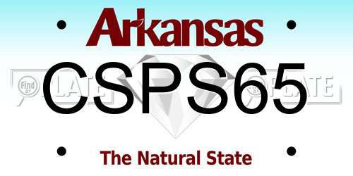 CSPS65 Arkansas License Plate