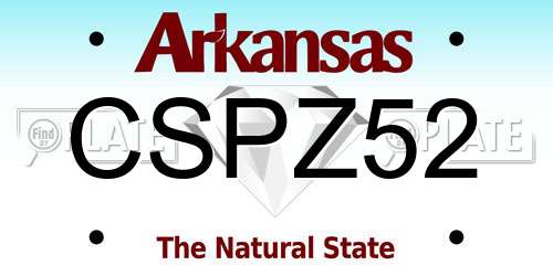 CSPZ52 Arkansas License Plate