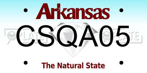 CSQA05 Arkansas License Plate