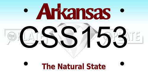 CSS153 Arkansas License Plate