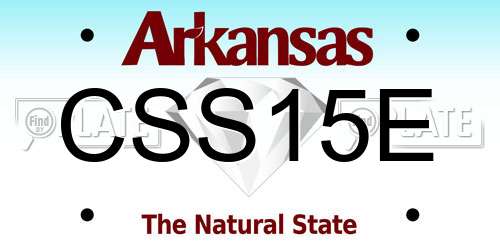 CSS15E Arkansas License Plate