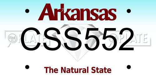 CSS552 Arkansas License Plate