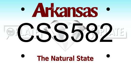 CSS582 Arkansas License Plate