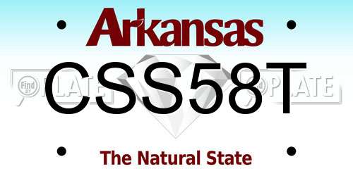 CSS58T Arkansas License Plate