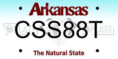 CSS88T Arkansas License Plate