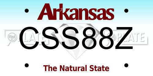 CSS88Z Arkansas License Plate
