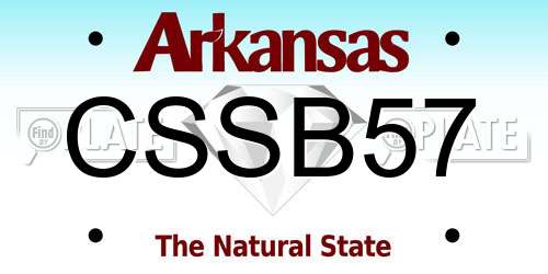 CSSB57 Arkansas License Plate
