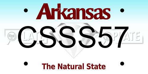 CSSS57 Arkansas License Plate