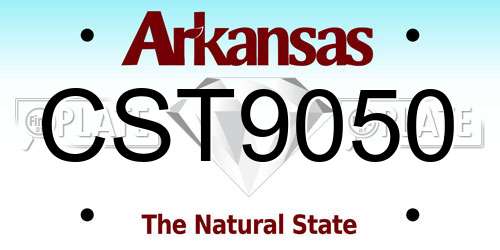 CST9050 Arkansas License Plate