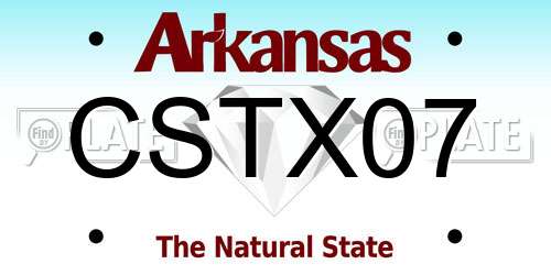 CSTX07 Arkansas License Plate