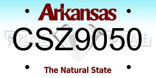CSZ9050 Arkansas License Plate
