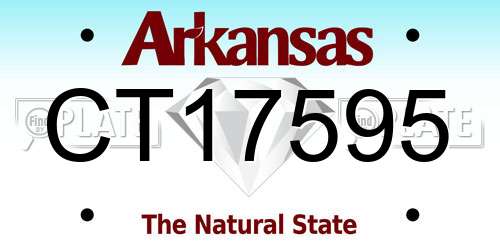 CT17595 Arkansas License Plate