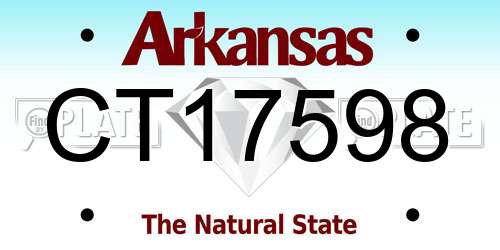 CT17598 Arkansas License Plate
